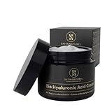 Crema Facial de Acido Hialuronico Puro ORGÁNICA 50 ml - Vegano - Crema Antiarrugas para Mujer con Aloe Vera y Vitamina E - Usar con un Serum Facial - Cremas Faciales