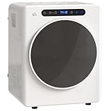 HOMCOM Secadora de Evacuación 3 KG Secadora de Ropa 1000W Función Antiarrugas Función Esterilizar Temporizador Pantalla LED Táctil Tambor Inox Blanco