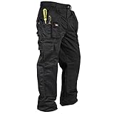 Lee Cooper Cargo, Pantalones de trabajo Para Hombre, Negro, 34W/31L