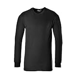 Portwest B123 - Camiseta térmica L/SLV, color Negro, talla 3 XL