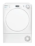 Candy Smart CSE C8LF-S, Secadora Condensación, 8KG, Bomba Calor, Digital y Mandos, NFC, 14 Ciclos, Depósito Condensación Zócalo, Planchado Fácil, Inicio 3-6-9H, Instalación en Columna, Clase B, Blanco