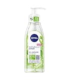 NIVEA Naturally Good Gel Limpiador con Aloe Vera Bio (1 x 140 ml), desmaquillante facial con 99% de ingredientes naturales, gel refrescante e hidratante