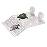 Mein HERZ Tortuga Plataforma, Lsla Flotante para Tortuga o Reptil con Ventosas para Acuario o Tanque, Plástico Tortuga del Muelle del Embarcadero Basking Plataforma, para Animales Semiacuáticos