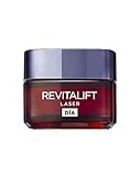 L'Oréal Paris Crema de Día Anti-Edad Intensiva Revitalift Láser, Con Pro- Xylane Concrentrado, Corrige arrugas, retexturiza la piel y remodela el rostro, 50 ml