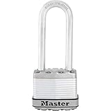 MASTER LOCK Candado Alta Seguridad [Llaves] [Acero Laminado] [Exterior] [Arco XL] M1EURDLJ - Ideal para Portales, Garages, Sótanos