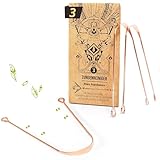 Nature Nerds - Limpiadores de lengua de cobre (3 piezas) - Jihwa Prakshalana - Un ritual de ayurvédico con el raspador de lengua - higiene bucal sin plástico