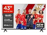 TCL 43T69C 43” QLED, Direct LED TV, 4K HDR, Smart TV Powered by Google TV (Dolby Vision & Atmos, Game Master, Motion Clarity, Compatible with Google Assistant & Alexa)