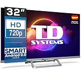 TD Systems K32DLX11HS - Televisor Smart TV 32 Pulgadas Android 9.0 y HBBTV, 800 PCI Hz, 3X HDMI, 2X USB. DVB-T2/C/S2, Modo Hotel. Televisiones