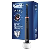 Oral-B PRO 3 Cepillo de Dientes Eléctrico con Mango Recargable y Sensor de Presión, Tecnología Braun y 1 Cabezal de Recambio, 3000 - Negro