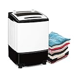 KLARSTEIN Bubble Boost Lavadora - 380 W de Potencia, Lavados con 3,5 kg, Centrifugado de 1kg, programable de 0 a 10 Minutos en Lavado y hasta 5 Minutos en Centrifugado, Negro