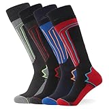 Calcetines térmicos de esquí FM London paquete de 4 para hombre y mujer - Ajuste ergonómico para máxima comodidad durante la actividad, 39-45