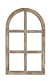 Vintage Living Nostalgie - Decoración para ventanas (42 x 2 x 70 cm, semicircular), color marrón