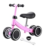 Greensen Bicicletas sin Pedales para niños Bicicleta sin Pedales Bicicleta sin Pedales Juguetes para niños Bebés 1-2 años Triciclos Bebés Correpasillos Bebés 1-2 años Bicicleta Bebé Equilibrio (Pink)