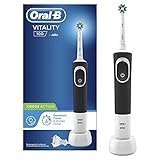 Oral-B Vitality 100 Cepillo de Dientes Eléctrico con Mango Recargable, Tecnología Braun y 1 Cabezal de Recambio - Negro