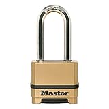 MASTER LOCK Candado Alta Seguridad [Combinacion] [Zinc] [Exterior] [Arco L] M175EURDLH - Ideal para Portales, Garages, Sótanos