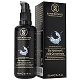 Serum Facial de Acido Hialuronico Orgánico - 100ml - Vegano con Aloe Vera – Uso con Crema Antiarrugas Mujer - Contorno Ojos