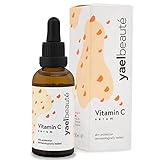 YAEL BEAUTÉ Serum facial de vitamina C y ácido hialurónico ● hecho en el reino unido ● Serum vitamina C antioxidante 99% natural ● Suero antienvejecimiento y antiarrugas vegano ● 50ml