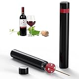 Quntis Sacacorchos Vino Profesional, Abridor de Vino Abrebotellas de Presión de Aire Abrebotellas Vino,Abrelatas de Acero Inoxidable,Bomba de Botella Regalo Mujer Hombre para Fiesta Cumpleaños-Negro