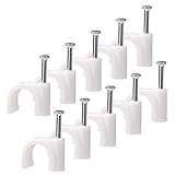 Grapas para Cables 100 Piezas 6mm Juego de Clip para Cable Redondo de 6mm 8mm 10mm