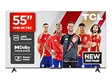 TCL 55V6C 55' Direct LED Smart TV, 4K HDR, Powered by Google TV (Dolby Audio, Motion Clarity, Compatible with Google Assistant & Alexa) [Clase de eficiencia energética E]