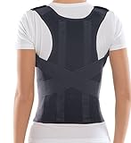 TOROS-GROUP Confort Posture Correcteur et Ceinture de maintien dorsale / 100%-Doublure en Coton - X-Large, Waist/Belly 101-110cm Black