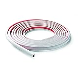FAMATEL Canal de cable flexible | Con cinta autoadhesiva | 5 metros | 12,8 mm x 15 mm | Fácil instalación | Cinta autoadhesiva ya incrustada | Blanco