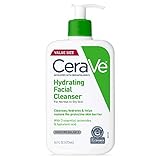 CeraVe - Limpiador facial hidratante de 473 ml para limpieza diaria, piel seca a normal