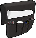 Bkrdty Organizador de Reposabrazos para Sofá 5 bolsillos 90 * 33cm Bolsillo Antideslizante para Sofá Soporte de Bolsa de Almacenamiento de Tela para Sofá Eléfono Libro Revistas Control Remoto de TV