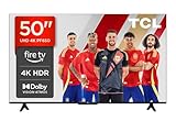 TCL 50PF650 50 Pulgadas 4K Ultra HD, HDR TV, Smart LED Fire TV (Dolby Vision, Dolby Atmos, DTS, HDR 10, Alexa Integrado, Airplay2, Miracast) [Clase de eficiencia energética E]