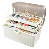 Dromzen Caja Medicamentos, 3 Niveles Vacio para Casa, Caja Organizadora para Medicina Botiquin Transparente, para Caixa Almacenamiento Medicinas Organizador