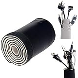 [6 metros] 2x3m Neopreno Mangas para cable, Reutilizable Neopreno Cables Organizador Manguera Manguito con Hook y Loop, Gestión Protección de Cable Oficina Casa, Reversible Blanco/Negro, TKB5061-2x