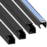 Cablecoach L1515SW4 Canaleta para Cables (autoadhesiva) de PVC, Longitud 4 m, Negro, Mini