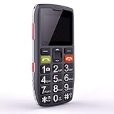 artfone Teléfono Móvil para Mayores con Teclas Grandes, C1 Senior, Fácil de Usar 2G gsm Celular para Ancianos con Botón SOS, Cámara, 1800mAh Batería, Volumen Alto Negro