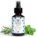 Belly Spray Dental Perros con Aceite de Menta y Romero - Enjuague Bucal Perros para Mal Aliento de Perros - Eficaz Spray Anti Sarro Perros - Práctica Alternativa a Pasta de Dientes para Perros, 100ml