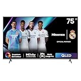 Hisense 75E7NQ Pro - QLED Gaming TV, 75 Pulgadas Televisor, VRR 144Hz HSR 240 fps, AMD Freesync Premium Pro, Barra de Juegos, Solución HDR Total, Dolby Vision IQ & Dolby Atmos (Nuevo 2024)