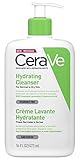 CeraVe Limpiador Hidratante | Ml/16oz | Lavado Diario De Cara Y Cuerpo Para Piel Normal A Seca, Sin Fragancia, 473 Mililitro