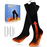 OGFZZJ Calcetines Calefactables Mujer Hombre,Calcetines con Calefaccion Invierno De con 3 Ajustes De CalefaccióN, Calcetines Termicos Mujer Hombres Recargables Calcetines Calefactables para (2200mah)