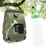 ASANMU Bolsa de Ducha Solar, 20L Bolsa de Ducha para Acampar Bolsa de Ducha Portatil Calentar Solares Bolsa de Ducha Al Aire Libre para Agua Ducha de Camping para Jardín/Acampada/Senderismo y Escalada