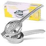 Lechin Exprimidor de limones - Exprimidor de cítricos con un diámetro de 8,5 cm - Exprimidor manual de acero inoxidable 304