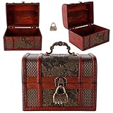 Sorand Caja de Almacenamiento de Joyas Segura y práctica, joyero Retro, Madera de Cedro Lisa Pulida Otros artículos pequeños para Anillos, Collar, Pendientes