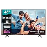 Hisense 43AE7000F UHD TV 2020 - Smart TV Resolución 4K con Alexa integrada, Precision Colour, escalado UHD con IA, Ultra Dimming, audio DTS Studio Sound, Vidaa U 4.0