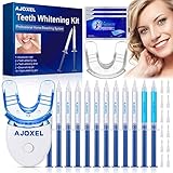 Blanqueador Dental Profesional, AJOXEL Kit de Blanqueamiento Dental Gel Blanqueador de Dientes Tiras Blanqueadoras Dientes Blanqueador de Dientes para Manchas de Café, Manchas de Humo, Dientes Negros