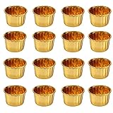 YOUYIKE Moldes para Magdalenas, 50 Unidades de Papel Metálico para Hornear, Moldes de Papel de Aluminio para Hornear, Papel Molde Muffin Cases, Papel para Cupcakes,Moldes para Hornear (Dorados)