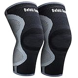 Rodilleras Menisco y Ligamentos, [2 Piezas] Befekt Gears Rodillera Deportiva Compresión Transpirable Antideslizante Hombre y Mujer para Crossfit, Correr, Deportes, Entrenamiento, Baloncesto, Bicicleta