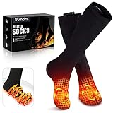 Calcetines calefactables, calentadores de pies eléctricos, con calefacción inferior y superior, 4500 mAh, 3 ajustes de calor, calcetines térmicos para hombres y mujeres en invierno, correr, pesca.