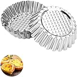 jingming 15 moldes para cupcakes, de acero inoxidable, reutilizables, color plateado