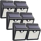 Luz Solar Exterior, [2020 Más Nuevo Modelo 6-Paquete 150 LED - 1000 Lumens] iPosible 180 °Iluminación Foco Solar con Sensor de Movimiento Impermeable Lámpara Solar para Jardín Camino