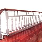 DECARETA Red de Seguridad Resistente para la Protección de Niños/Mascotas,Malla de Seguridad para Escaleras y Balcones 300 * 77cm, Blanco