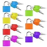 Chudian 7Pcs Candado Colores con Llave Candado Maleta, Candados Pequeños con Llave Candado Coloridos Son Fáciles de Distinguir, Cerradura de Seguridad para Equipaje Maleta Viaje y Mochila (7 Colores)