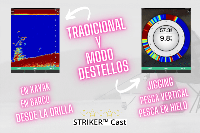 modos-tradicional-y-destello-en-pantalla-garmin-striker-cast